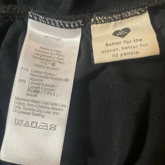 Madewell Side-Cinch Muscle Tee, NWT, Size XS, Black - Picture 4 of 6